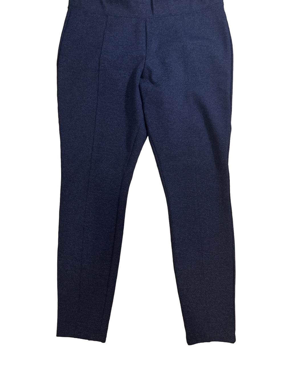 Navy Ponte Knit Pull On Skinny Pants High Rise XL